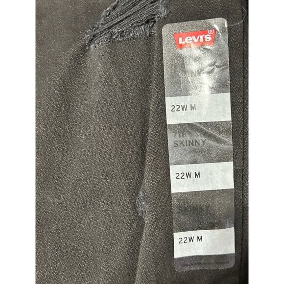 Levis Sculpt 711 Skinny Jeans Womens 22W Black Hypersoft Stretch Mid Pants New - Picture 9 of 12